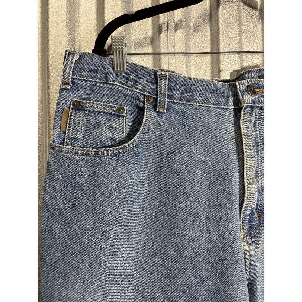 Vintage Timberland Weathergear Men's Jeans 40x28 Blue Light Wash 90s Straight - Picture 3 of 8